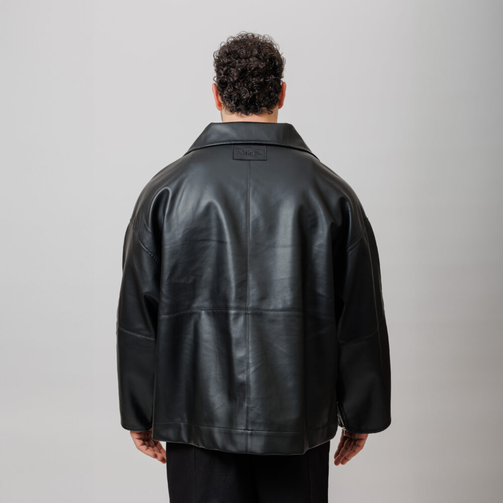 BABUSHKA vegan leather 3/4 zip jacket baron studio