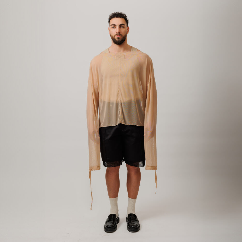 BERRI tulle oversized top baron studio