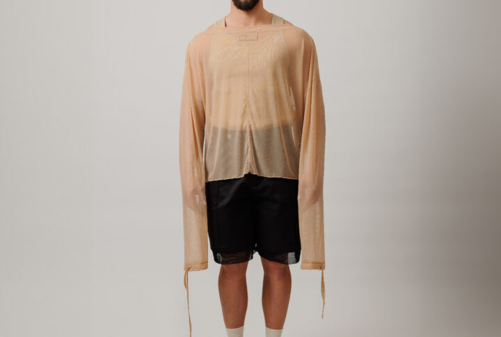 BERRI tulle oversized top baron studio