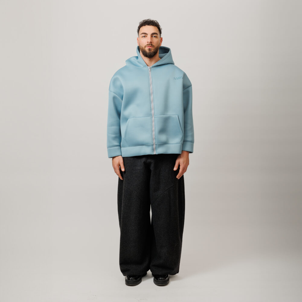 BERTCHUI oversized zip up hoodie baron studio